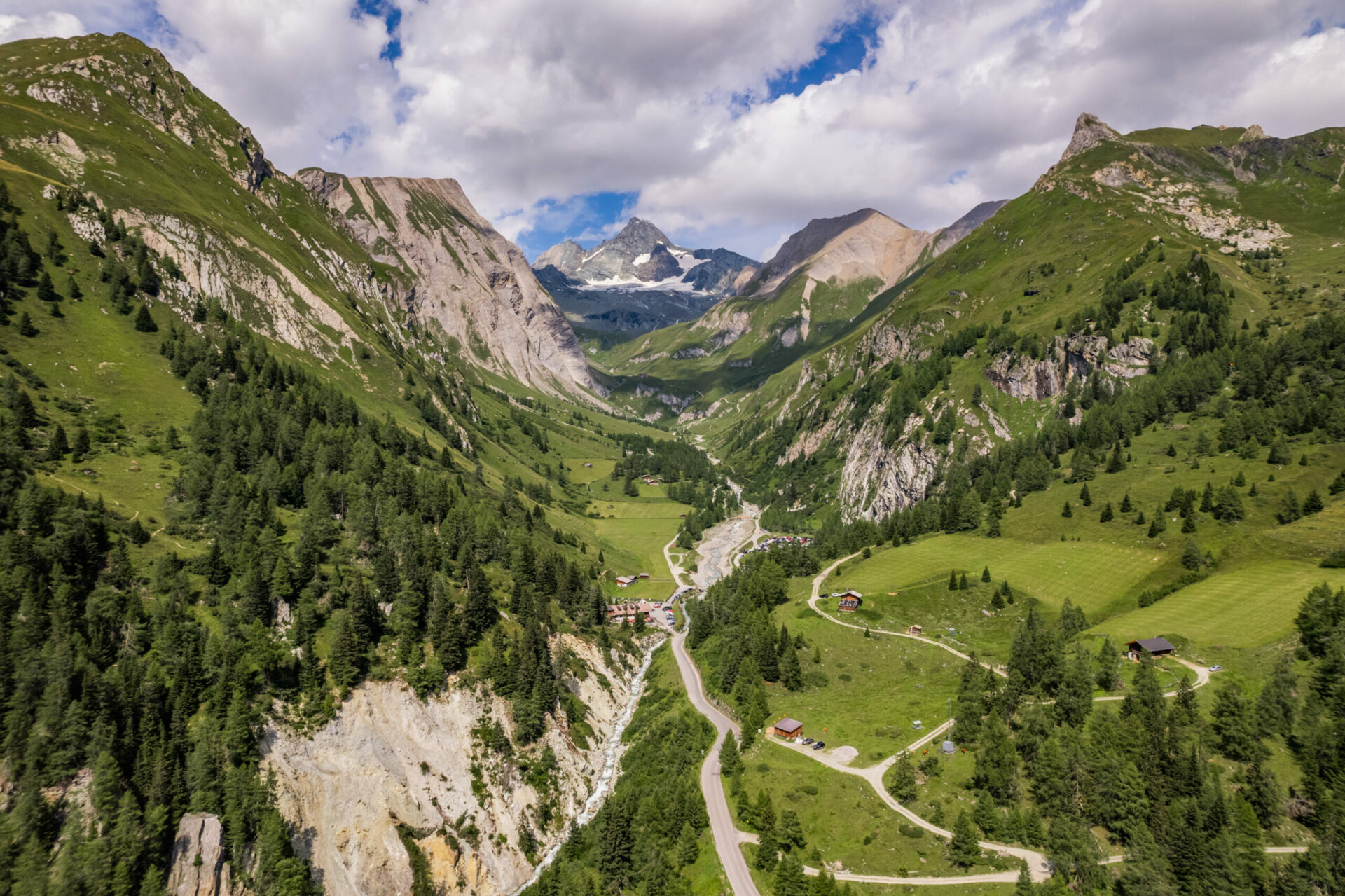 Luftaufnahme Ködnitztal mit Großglockner